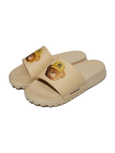 Bear Print Slides - Beige - MARKM - Modalova