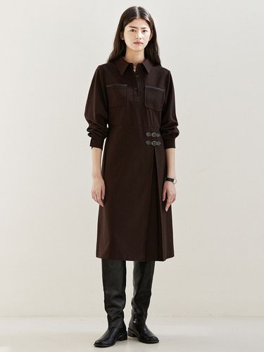 B Helen Buckle Wool Dress - ANEDIT - Modalova