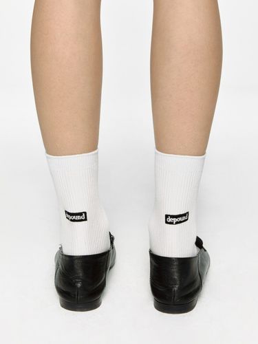 Logo Ribbed Socks - DEPOUND - Modalova