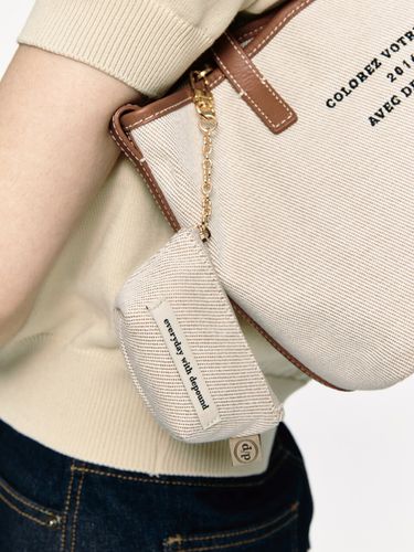 Canvas Charm Pouch_Beige Twill - DEPOUND - Modalova