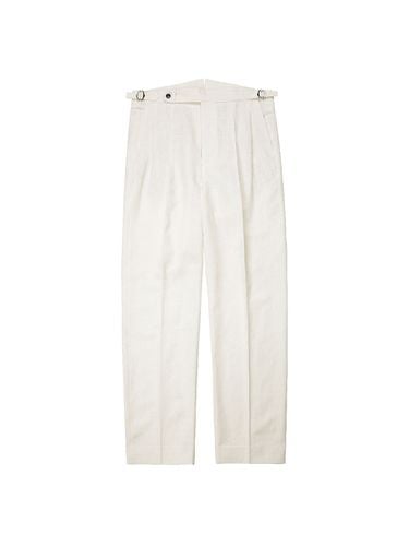 Side-Adjuster Pleated Linen Trousers _ IVR - SORTIE - Modalova