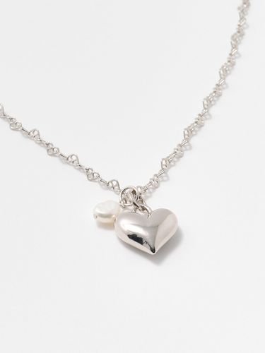 Heart Pearl Pendant Necklace - Denu - Modalova