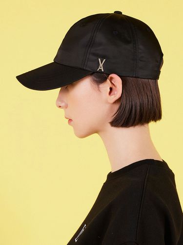 Stud Logo Overfit Polyester Ball Cap_Black - VARZAR - Modalova