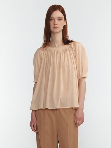 Shirring Flare Ribbon Blouse - LINE STUDIO ONE - Modalova