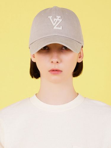 Monogram Appliqu Overfit Washing Ball Cap_Beige - VARZAR - Modalova