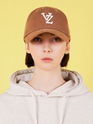 Monogram Appliqu Overfit Washing Ball Cap_Brick - VARZAR - Modalova