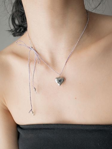 Clover Heart With Melange String Necklace_ - MERRYMOTIVE - Modalova