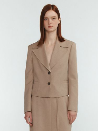 Big Lapel Single Button Cropped Jacket - LINE STUDIO ONE - Modalova