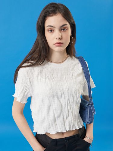 Cooling Cropped Short-sleeve T-shirt_White - KOLEAT - Modalova