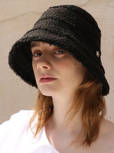 Natural Line Black Bucket Hat_4 Colors - ELKE BLOEM - Modalova