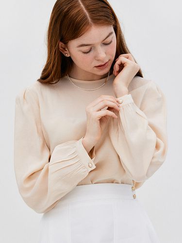 L Dahlia Jewel Blouse_Light Beige - ANEDIT - Modalova