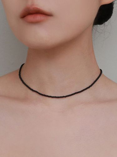 Mini Black Onyx Necklace (2MM) - Less is more - Modalova