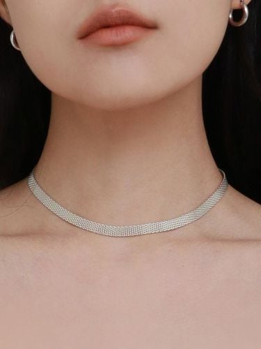 Silver Fabou Necklace - Less is more - Modalova