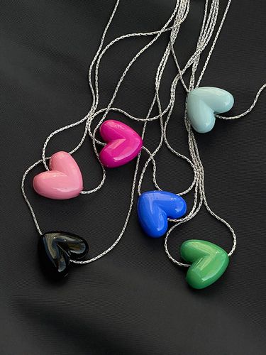 Color Pop Heart Necklace Set - ANNAFLAIR1986 - Modalova