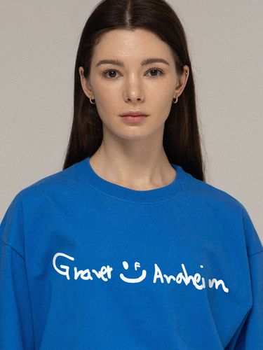 Drawing Logo Drawing Smile T-Shirt _ Cobalt Blue - GRAVER - Modalova