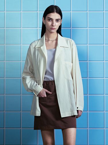 Big Pocket Open Collar Jacket - NUVO.10 - Modalova