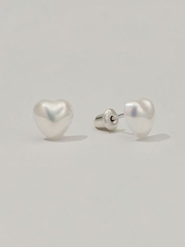 Heart Pearl Earring - Manaet - Modalova