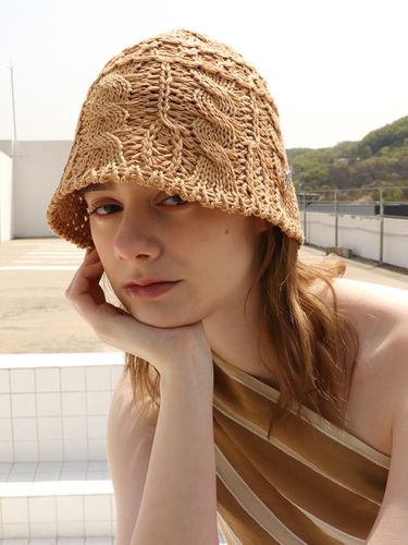 July Bucket Hat_Brown - ELKE BLOEM - Modalova