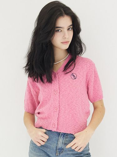 Popcorn Crop Cardigan_Pink - Awesomestudio - Modalova