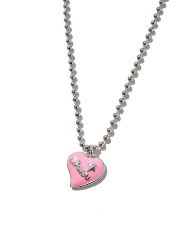 Doodle Heart Star Necklace Pink - LOTS YOU - Modalova