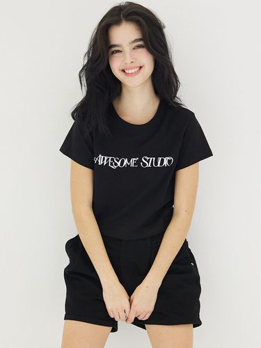 Awesome Logo Crop Slim T-Shirt_Black - Awesomestudio - Modalova