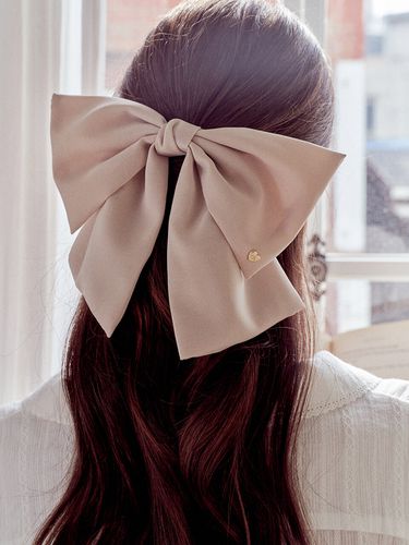 Everly Ribbon Hairpin_Beige - ENGBROX - Modalova