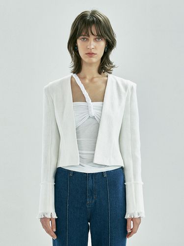 Grace Cropped Jacket_White - Theballon - Modalova