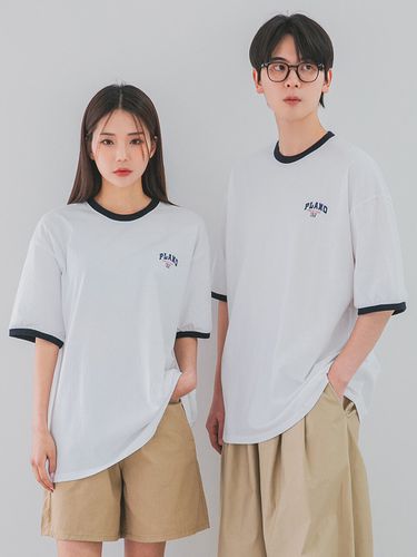 Oversized Plano Ringer Short-Sleeve Tee _ 3 Colors - alvinclo - Modalova