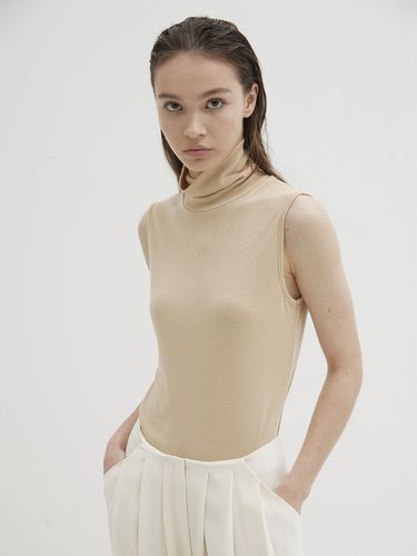 Shapiro Half Turtleneck Top_Beige - Theballon - Modalova