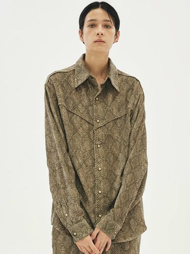 Oversized Printed Corduroy Shirt _ - MMIC - Modalova