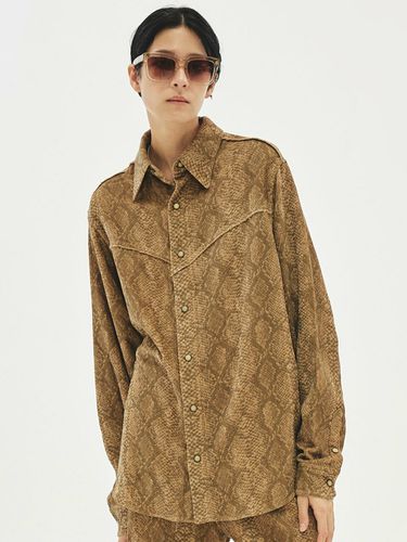 Oversized Printed Corduroy Shirt _ - MMIC - Modalova