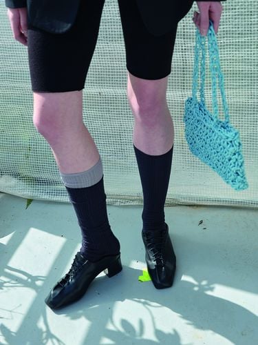 Long Socks in Navy Grey - NOTHINGEVERYTHING - Modalova