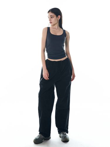 Wide Leg Parachute Pants - Black - DISCHORDSOUND - Modalova