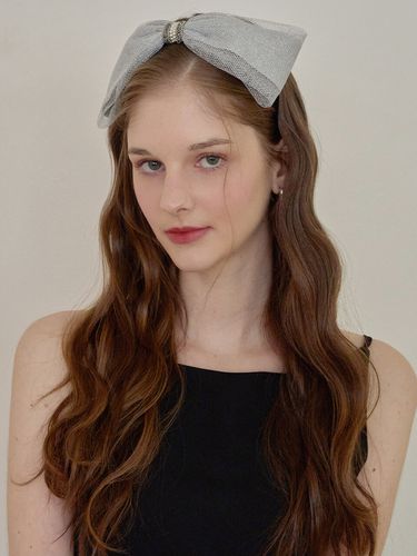 Metal Mesh Ribbon Hairband - Jean Paul Clarisse - Modalova