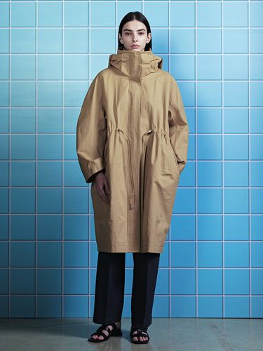 String Hood Trench Coat - NUVO.10 - Modalova