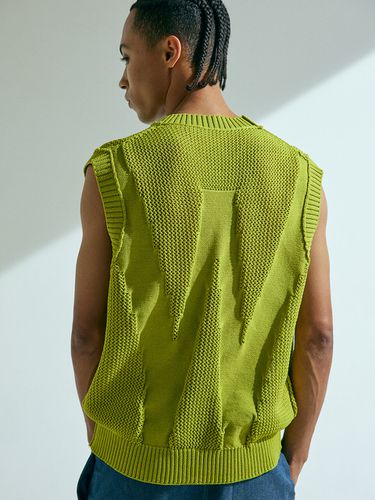 W Knit Vest [Yellow Green] - whatever we want - Modalova