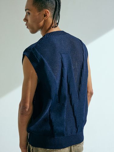 W Knit Vest [Navy] - whatever we want - Modalova