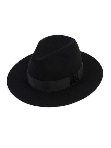 Basic Line Wool Fedora Hat _ Black - Universal chemistry - Modalova