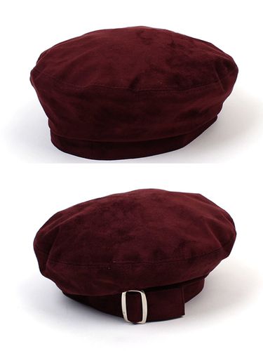 Belted Suede Beret Hat - Universal chemistry - Modalova