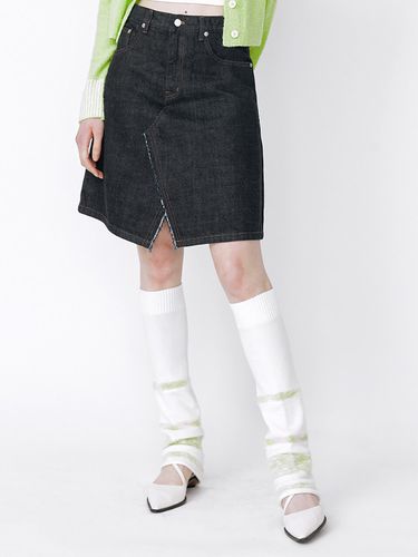 Mixed Stripe Leg Warmer _ Green - MEENDERI - Modalova