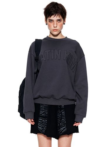 Applique Arch Sweatshirt _ Charcoal - Matin Kim - Modalova