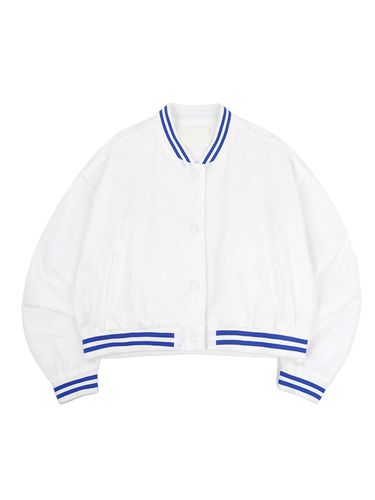 Basic Stadium Cropped Jacket - Off White - GAC - Modalova