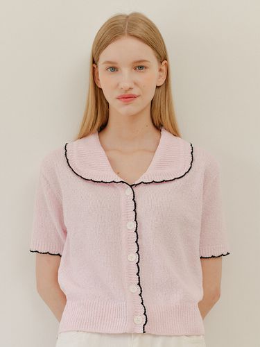 Piping Line Cardigan _ Pink - YUPPE - Modalova