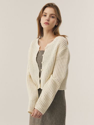 Knit] Netted Crop Cardigan - FRONTROW - Modalova