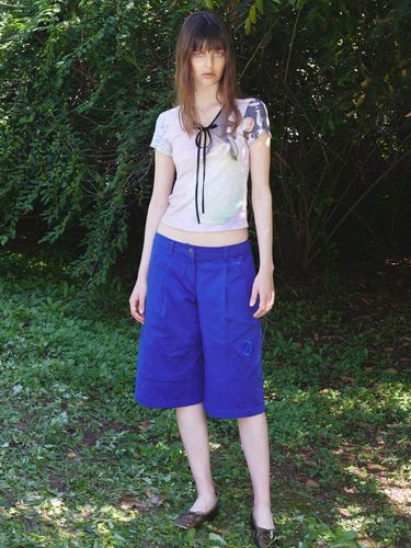 Cargo Midi Shorts_Blue - OPEN YY - Modalova