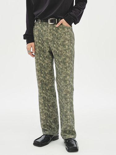 Straight-Leg Fur-Printed Denim Pants _ - MMIC - Modalova