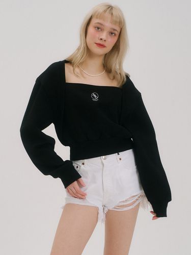 Bolero Layered Sweatshirt_Black - Awesomestudio - Modalova