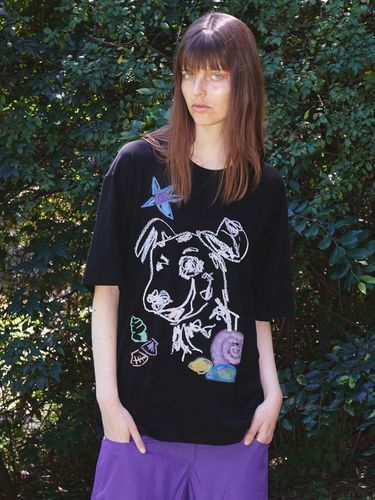 Pet Drawing Shirt_Black - OPEN YY - Modalova