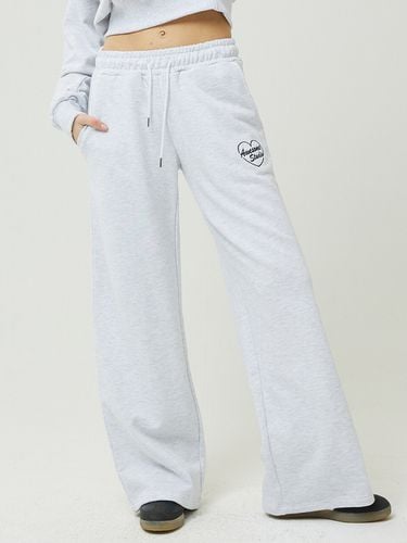 Low Waist Wide Sweatpants _White Gray - Awesomestudio - Modalova