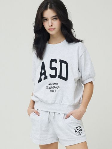 ASD Embroidery Half Sleeve Sweatshirt - Awesomestudio - Modalova